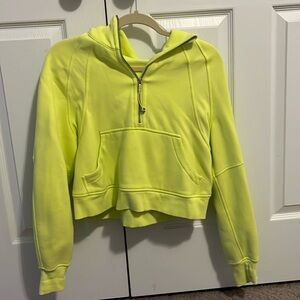 Neon yellow Lululemon scuba hoodie! Size xs/s